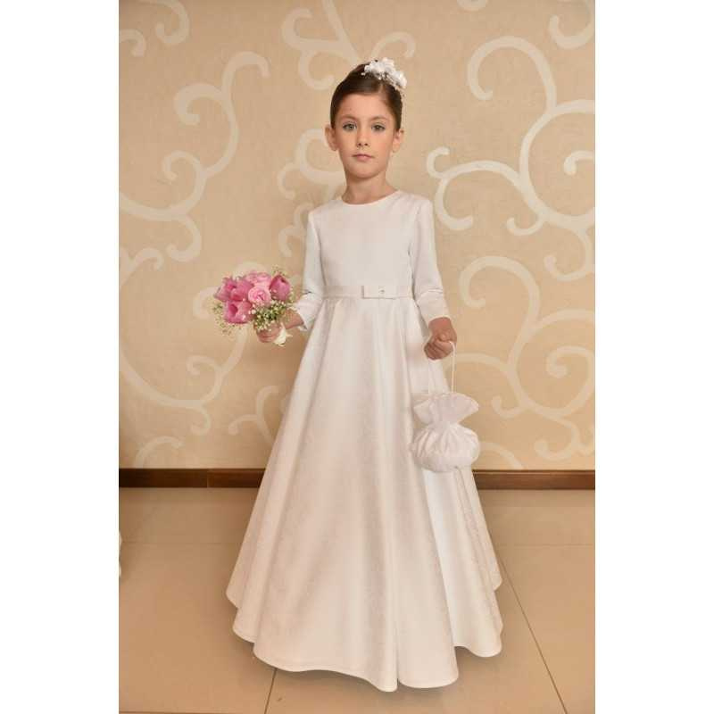 Amazing Roses Print Satin Communion Dress style J7 Amazing Roses Print Satin Communion Dress style J7