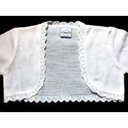 Lovely First Holy Communion/Flower Girls/Special Occasion White Bolero Style 6292-V18