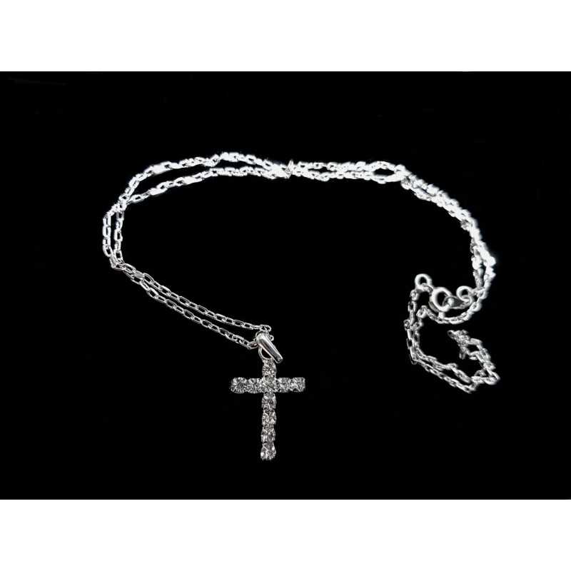 Silver First Holy Communion Necklace with Cross Style NECKLACE002 Silver First Holy Communion Necklace with Cross Style NECKLACE002