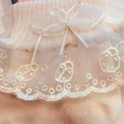 Ivory Baby Girl Christening/Special Occasion Ladybird Sock