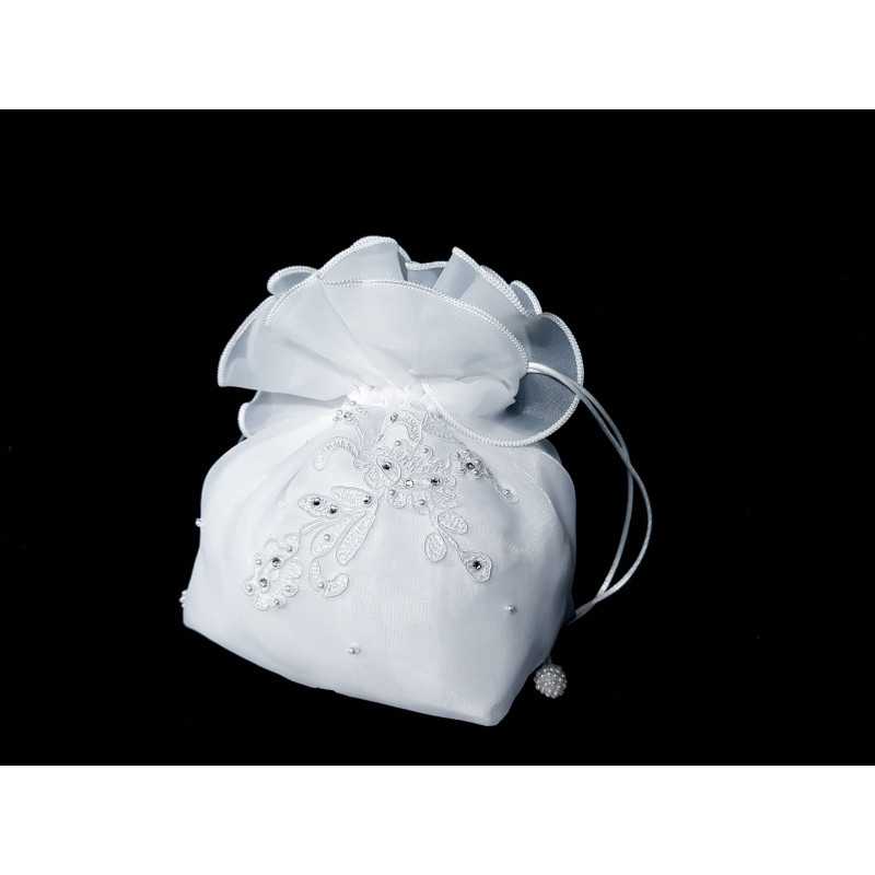 First Holy Communion Bag with Lace and Diamonds Style 4965 First Holy Communion Bag with Lace and Diamonds Style 4965