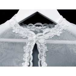 White First Holy Communion/Special Occasion Bolero with Lace Style CB019
