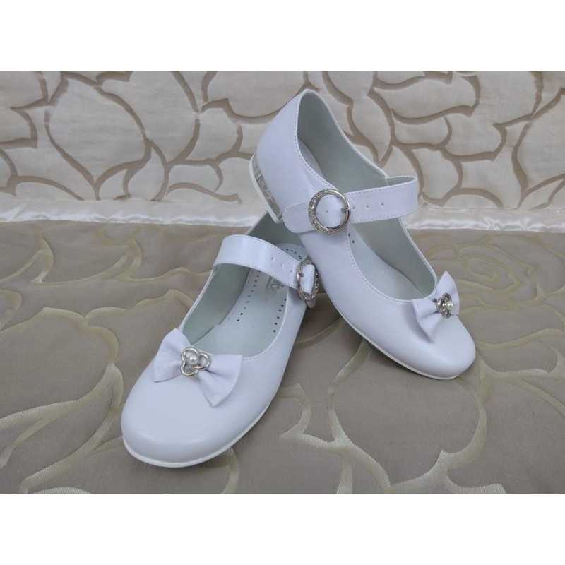 White Leather First Holy Communion Shoes Style 811 White Leather First Holy Communion Shoes Style 811