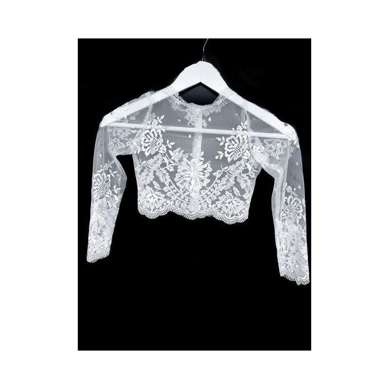 White Lace First Holy Communion Bolero Style CB16 White Lace First Holy Communion Bolero Style CB16