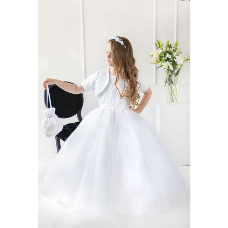 Handmade White First Holy Communion Dress Style T-848 Handmade White First Holy Communion Dress Style T-848