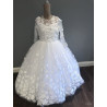 HANDMADE WHITE FIRST HOLY COMMUNION DRESS STYLE T-932