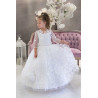 HANDMADE WHITE FIRST HOLY COMMUNION DRESS STYLE T-932