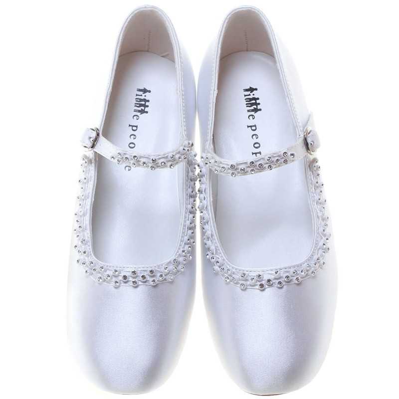 WHITE SATIN FIRST HOLY COMMUNION SHOES STYLE 4937 WHITE SATIN FIRST HOLY COMMUNION SHOES STYLE 4937