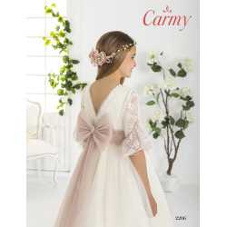 CARMY HANDMADE IVORY/PINK FIRST HOLY COMMUNION DRESS STYLE 2206