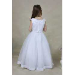 WHITE FIRST HOLY COMMUNION DRESS AND BOLERO STYLE EDELWEISS