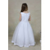 WHITE FIRST HOLY COMMUNION DRESS AND BOLERO STYLE EDELWEISS
