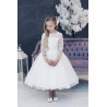 Handmade Ivory Ballerina Length First Holy Communion Dress Style MIKELA SHORT IVORY
