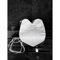PERFECT SIMPLE COMMUNION BAG WITH PEARLS STRAP STYLE HB07