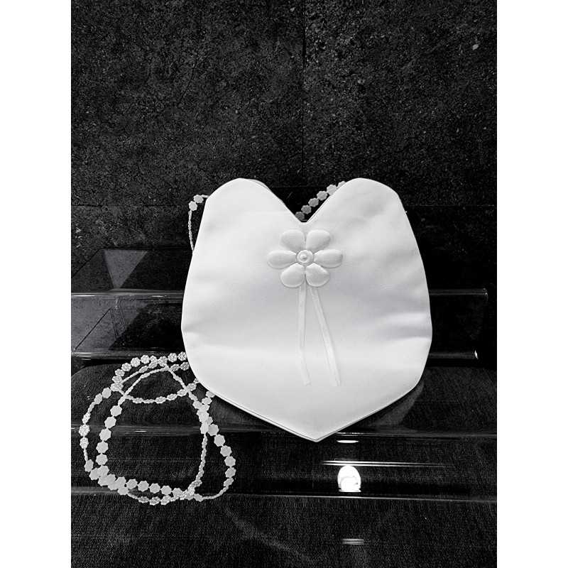 PERFECT SIMPLE COMMUNION BAG WITH PEARLS STRAP STYLE HB07