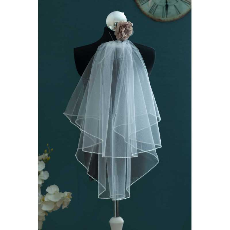 Communion Veil with Diamond Edging by Little People Style 797 Communion Veil with Diamond Edging by Little People Style 797