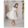 SPANISH IVORY HANDMADE BALLERINA LENGTH FIRST HOLY COMMUNION DRESS STYLE 4008