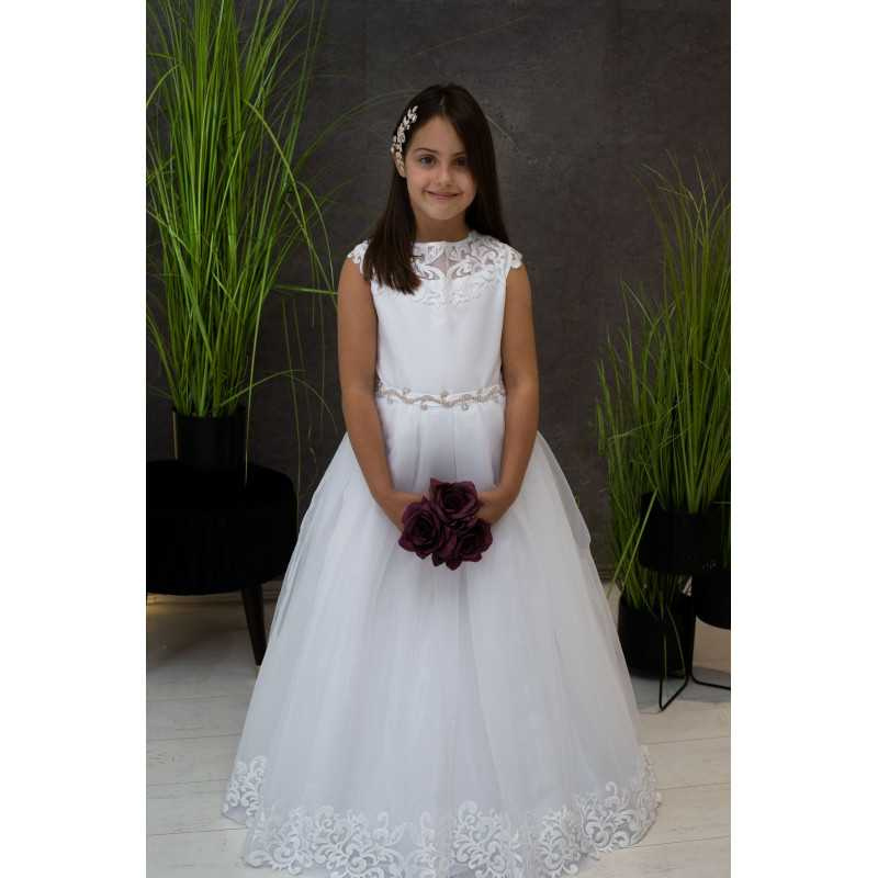 White Handmade First Holy Communion Dress Style AIDA White Handmade First Holy Communion Dress Style AIDA