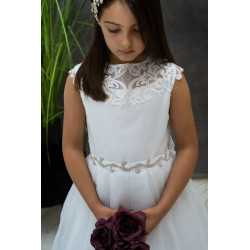 White Handmade First Holy Communion Dress Style AIDA