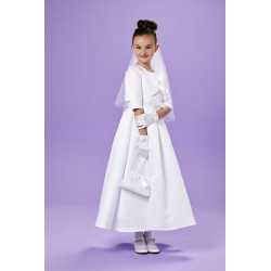 Peridot White First Holy Communion Dress & Bolero Set Style SINEAD