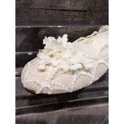 HANDMADE IVORY FIRST HOLY COMMUNION SPANISH SHOES STYLE 600813