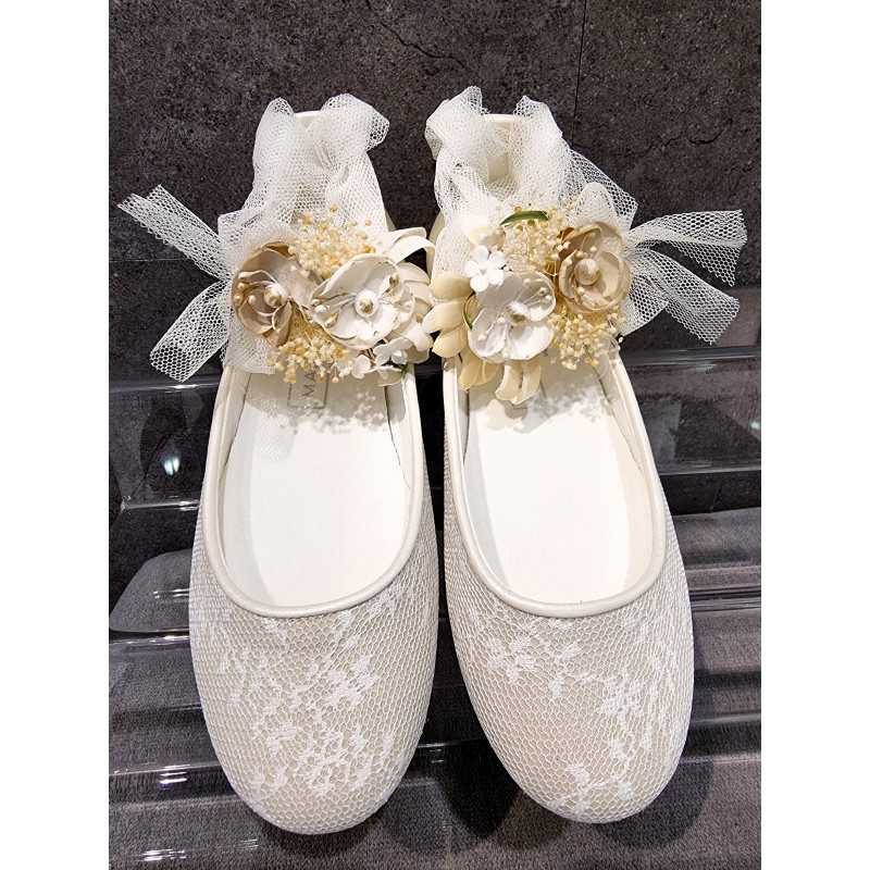 HANDMADE IVORY FIRST HOLY COMMUNION SPANISH SHOES STYLE 700809 HANDMADE IVORY FIRST HOLY COMMUNION SPANISH SHOES STYLE 700809
