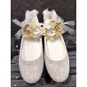 HANDMADE IVORY FIRST HOLY COMMUNION SPANISH SHOES STYLE 700809