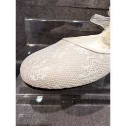 HANDMADE IVORY FIRST HOLY COMMUNION SPANISH SHOES STYLE 700809