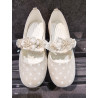 HANDMADE IVORY FIRST HOLY COMMUNION SPANISH SHOES STYLE 390807