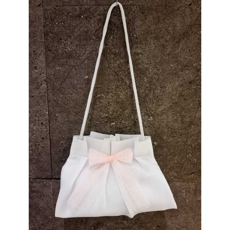 Carmy White/Pink Handmade First Holy Communion Handbag Style CL9793/83 Carmy White/Pink Handmade First Holy Communion Handbag Style CL9793/83