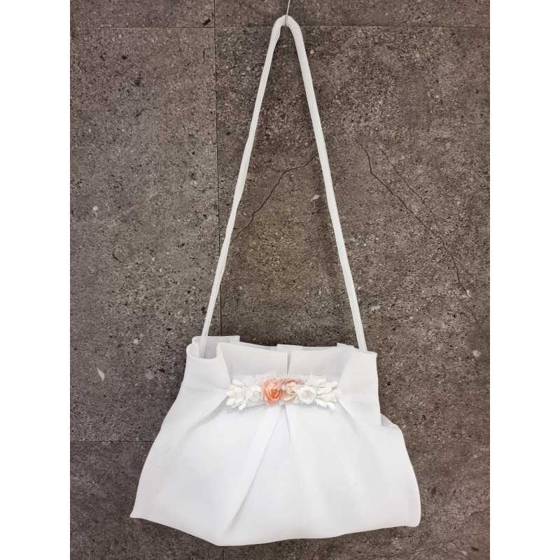 HANDMADE WHITE/PINK CARMY FIRST HOLY COMMUNION HANDBAG STYLE CL9793/66