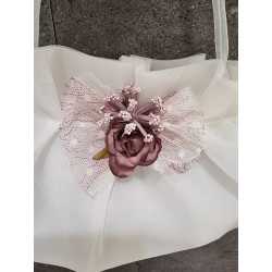 Carmy Ivory/Pink Handmade First Holy Communion Handbag Style CL9793/97