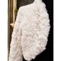 Ivory Simple Elegant Faux Fur Communion/Special Occasion CB06 BIS