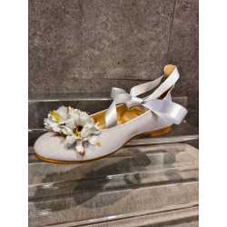 SPANISH SILVER FIRST HOLY COMMUNION SHOES BY TINNY SHOES STYLE 17214