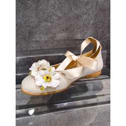 SPANISH IVORY FIRST HOLY COMMUNION SHOES BY TINNY SHOES STYLE 17214