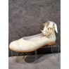 SPANISH LACE IVORY FIRST HOLY COMMUNION SHOES BY TINNY SHOES STYLE 15209 BIS