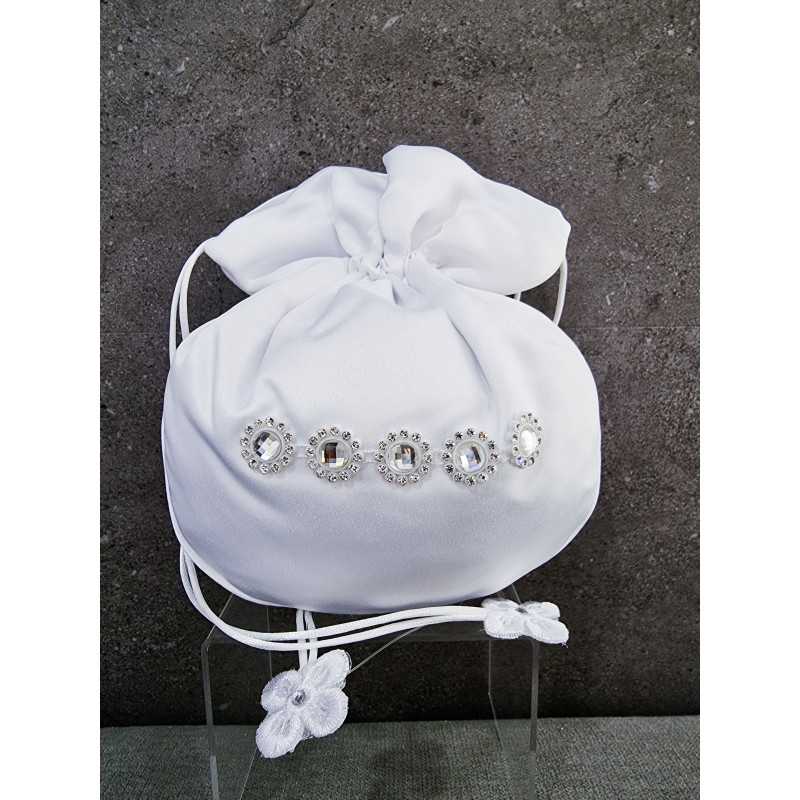 Satin White First Holy Communion Handbag Style 6031