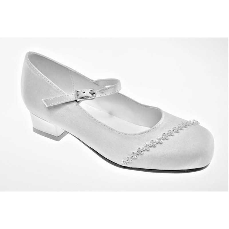 White Satin First Holy Communion Shoes Style BETTY White Satin First Holy Communion Shoes Style BETTY