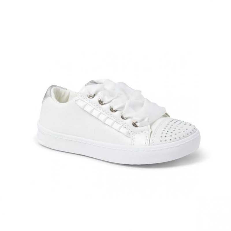 White Leather First Holy Communion Runners Style CERRI White Leather First Holy Communion Runners Style CERRI