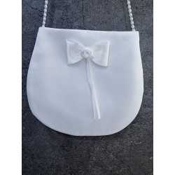 PERFECT SIMPLE COMMUNION BAG WITH PEARLS STRAP STYLE HB012