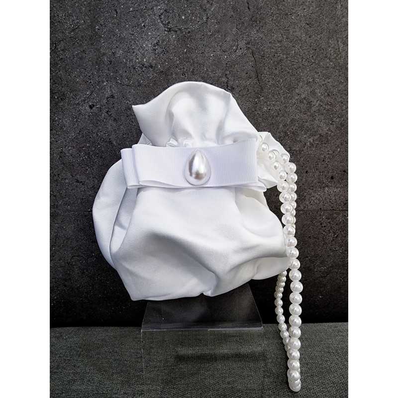 WHITE HANDMADE FIRST HOLY COMMUNION HANDBAG STYLE WP032