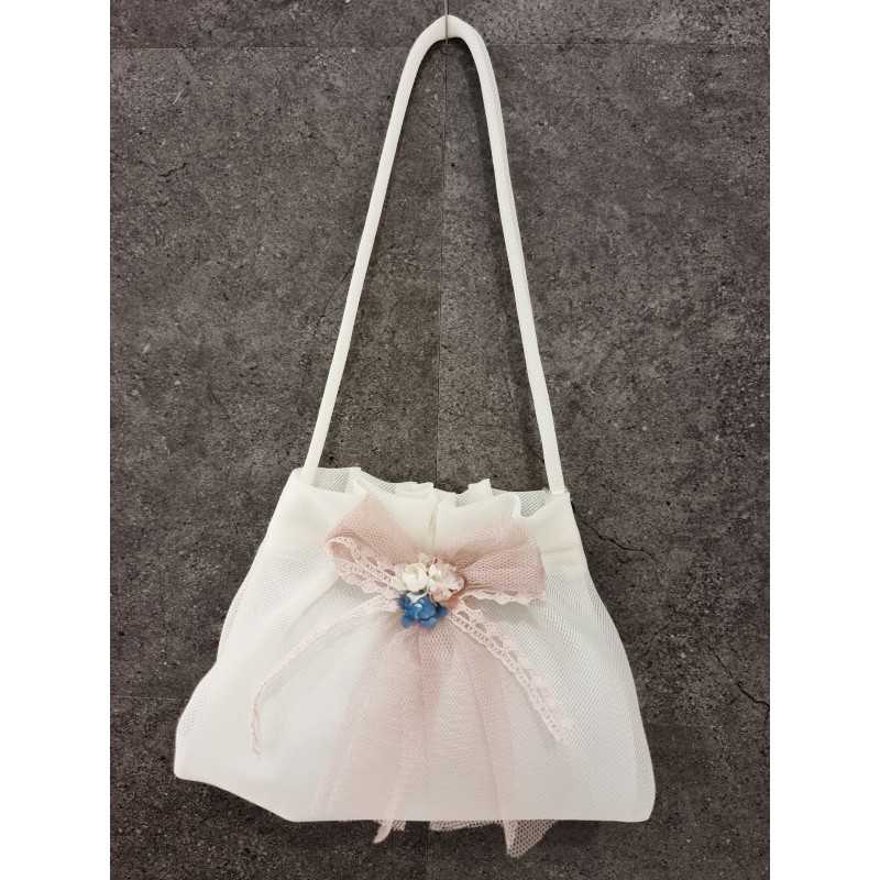 HANDMADE IVORY/PINK CARMY FIRST HOLY COMMUNION HANDBAG STYLE CL9793/109 HANDMADE IVORY/PINK CARMY FIRST HOLY COMMUNION HANDBAG STYLE CL9793/109