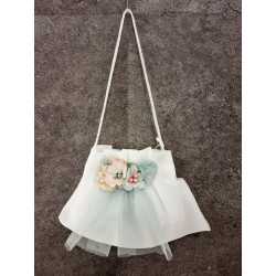 HANDMADE IVORY/MINT CARMY FIRST HOLY COMMUNION HANDBAG STYLE CL9793/137