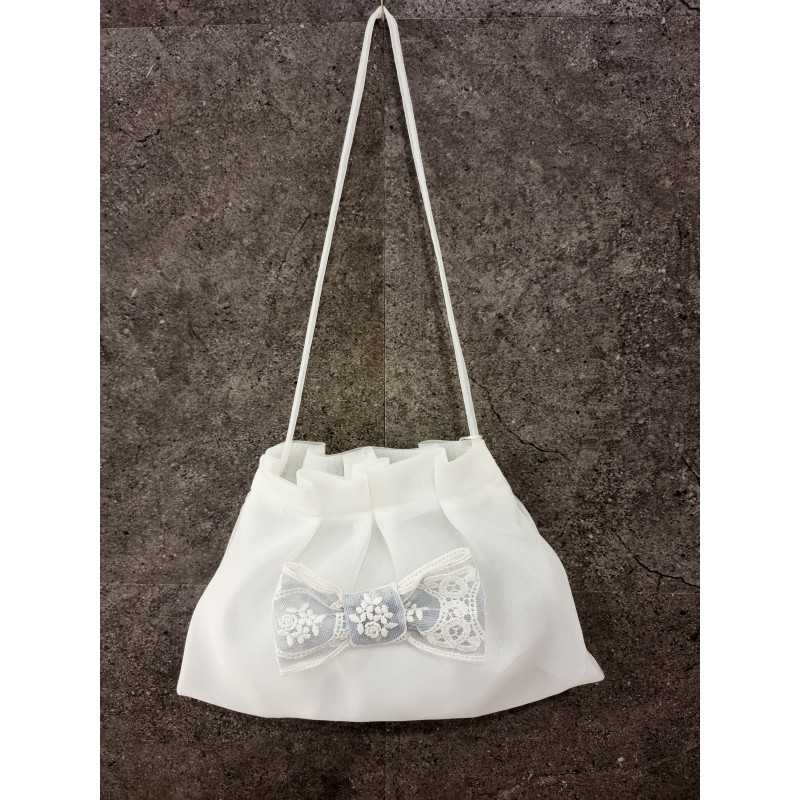 HANDMADE IVORY/BLUE CARMY FIRST HOLY COMMUNION HANDBAG STYLE CL9793/143 HANDMADE IVORY/BLUE CARMY FIRST HOLY COMMUNION HANDBAG STYLE CL9793/143