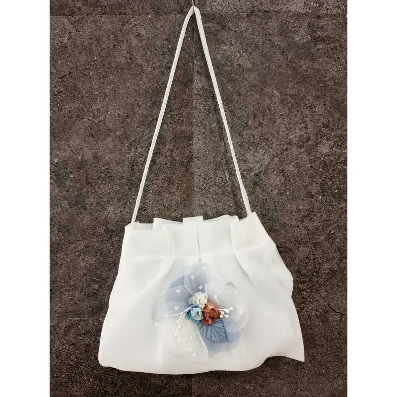 HANDMADE IVORY/BLUE CARMY FIRST HOLY COMMUNION HANDBAG STYLE CL9793/147 HANDMADE IVORY/BLUE CARMY FIRST HOLY COMMUNION HANDBAG STYLE CL9793/147