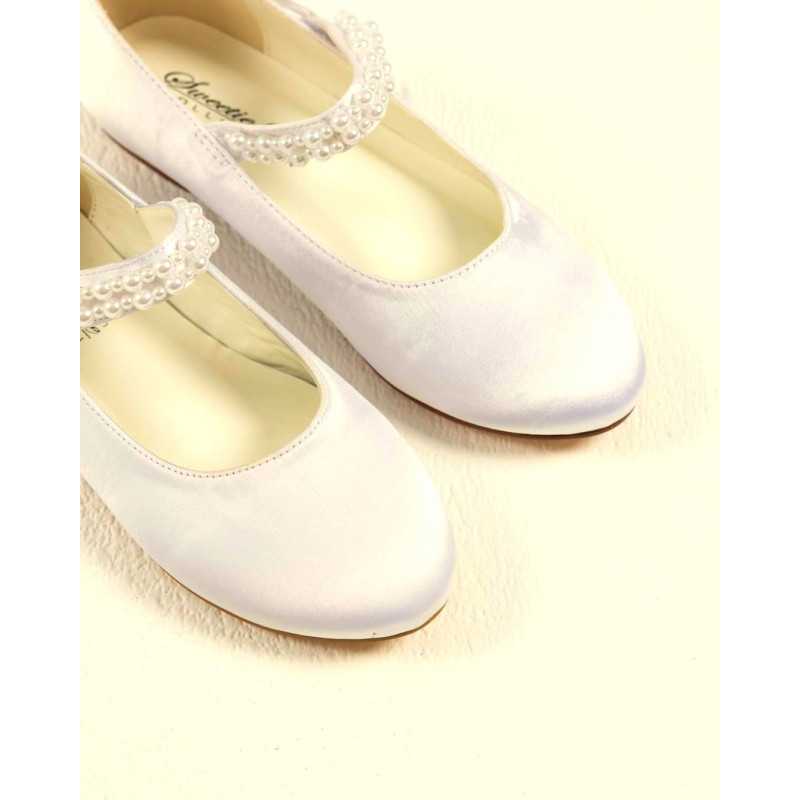 Sweetie Pie Ivory First Holy Communion Flat Shoes Style SW6136 Sweetie Pie Ivory First Holy Communion Flat Shoes Style SW6136