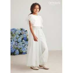Amaya Ivory First Holy Communion Set with Trousers Style 586044/586042