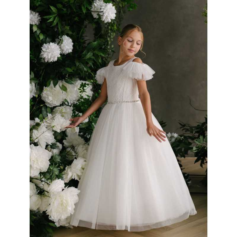 HANDMADE IVORY FIRST HOLY COMMUNION DRESS BY TETER WARM STYLE GS37 HANDMADE IVORY FIRST HOLY COMMUNION DRESS BY TETER WARM STYLE GS37
