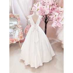 White First Holy Communion Dress Style COM032