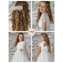 Carmy Ivory/Blue First Holy Communion Dress Style 5101