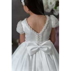 White First Holy Communion Dress Style COM027